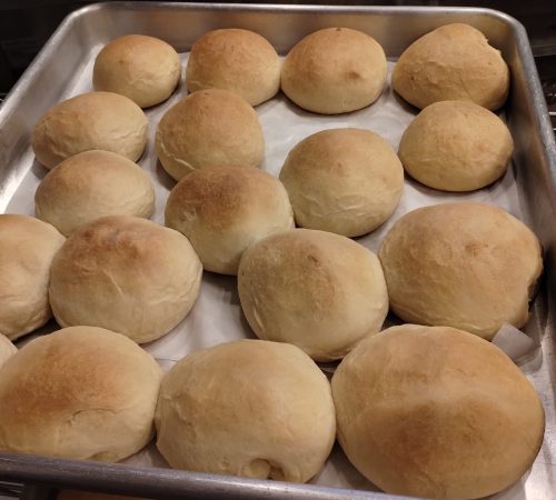 Freshly baked buns